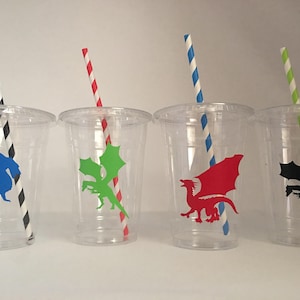 Dragon party cups, Dragon Birthday Party Cups, Knight Party Cups, Knight Birthday Party Cups, Dragon Party favors, Dragon Party Supplies