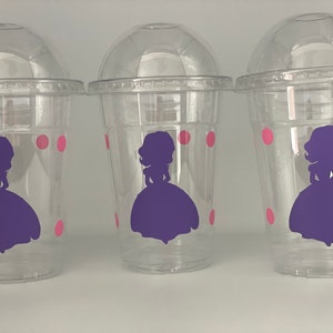 Sofia the 1st party cups, Sofia the first popcorn cups, Sofia the First Birthday Party, Sofia the First Party Favors, Princes Party Cups