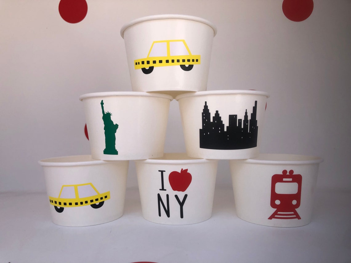 New York Party Cups New York Birthday Party Cups New York - Etsy