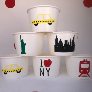 New York Party Cups, New York Birthday Party Cups, New York Baby Shower ...