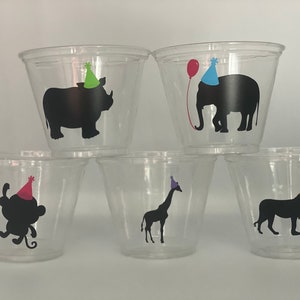 Safari Baby Shower cups, Party Animal Baby shower cups, Animal Baby Shower, Party Animal Birthday, Born to be wild,Party Supply, Disposable