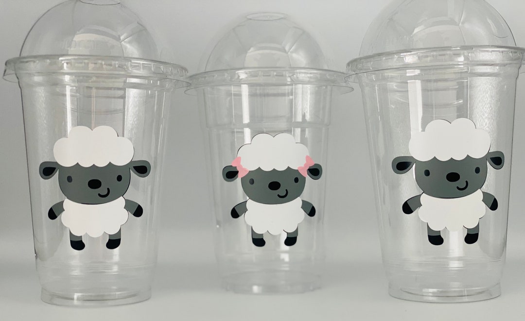 Lamb Baby Shower, Lamb Party Cups, Lamb Birhtday Party, Sheep Party ...