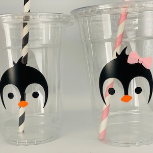 Penguin Party Cups, Penguin Birthday Party Cups, Penguin Party Favors ...