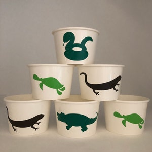 Reptile Party Snack Cups, Reptile Birthday Party, Snake Party, Lizard Party, Reptile Party Favors,ReptileParty Supplies,Snake Birthday Party