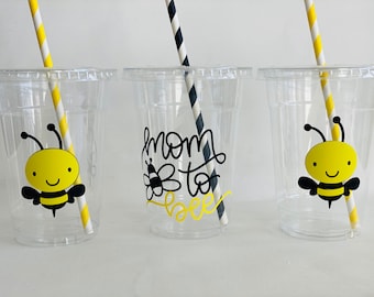 Bee Baby Shower, Mom to bee Baby Shower, Bumblebee Baby Shower, Bee Baby Shower Party Favors, Bee Party Supplies, He or she, Disposable