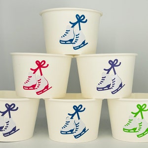 Ice Skating Party Cups, Ice Skating Birthday, Ice Skating Party Favors, Ice Skating Team ,Figure Skating party, Disposable