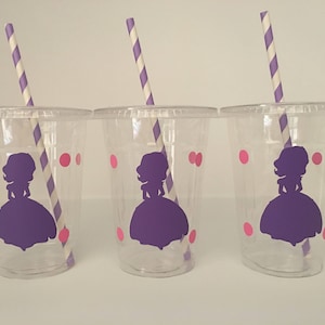 Sofia the First Party cups, Princess Sofia Party, Sofia Party Supplies, Sofia Party Favors, Sofia the First Party Favors, Disposable