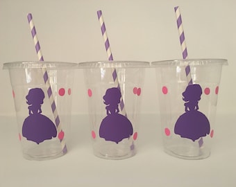 Sofia the First Party cups, Princess Sofia Party, Sofia Party Supplies, Sofia Party Favors, Sofia the First Party Favors, Disposable