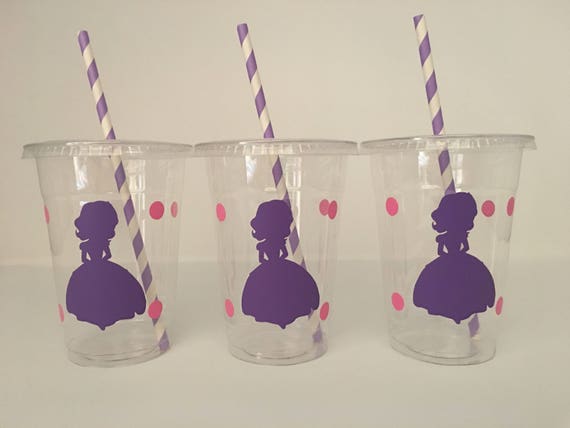 Sofia the First Party cups, Princess Sofia Party, Sofia Party Supplies, Sofia Party Favors, Sofia the First Party Favors, Disposable