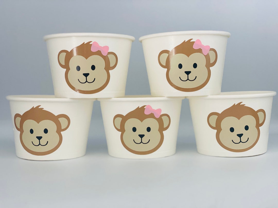 Monkey Party Cups, Safari Party Snack Cups, Safari Birthday Party ...