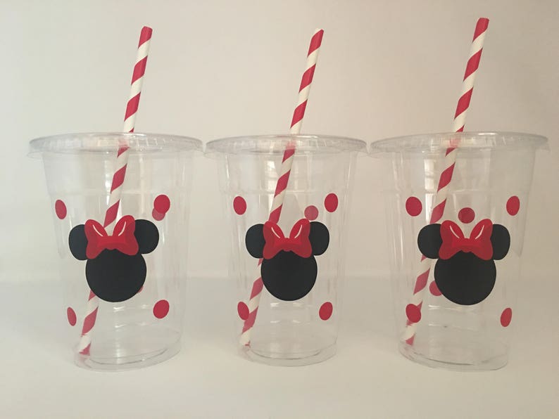 Minnie Mouse Party Cups, Minnie Mouse Birthday Cups, Minnie Mouse Baby Shower, Gobelets jetables, Minnie Mouse Party Favors, Minnie Party Supply image 5