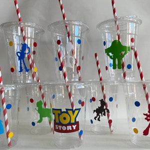 Tazas de fiesta de Toy Story, fiesta de cumpleaños de Toy Story, WoodyParty, fiesta de cumpleaños de Jessie, favores de fiesta de Toy Story, baby shower de Toy Story, desechable imagen 5