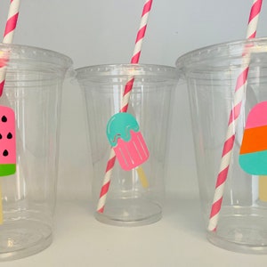 Popsicle party cups, Popsicle Birthday Party,Popsicle Favors,Popsicle baby Shower Cups,Summer Party Cups,Popsicle party supplies, Disposable