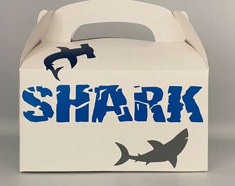 Shark Party Favors, Shark Birthday Party Favor Boxes, Shark Baby Shower, Ocean Party Favors, Beach Party Favors, Under the sea party