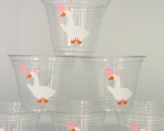 Silly Goose Party Cups, Silly Goose Baby shower, One Silly Goose Party, A new silly goose, Vintage Goose, Disposable