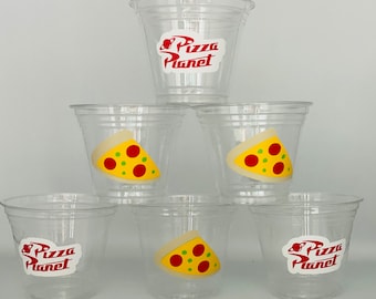Pizza Planet Party Cups, Toy Story Party Decor, Toy Story Birthday Party, Pizza Planet Birthday Party, Toy Story Party Supplies, Party Cups