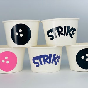 Bowling Party Snack Cups,Bowling birthday party, Bowling League party, Bowling Baby Shower Cups, Bowling Party Favors,Bowling party supplies