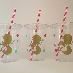Mermaid party cups, Mermaid Birthday Party Cups, Mermaid Baby Shower Cups,Under the Sea Party cups,Mermaid Party Favors,Mermaid party Supply image 5