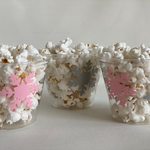 Snowflake Cups Winter Wonderland Party Supplies Winter Etsy