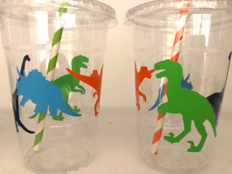 Dinosaur Party Cups Dinosaur Birthday Party Cups Dinosaur Etsy