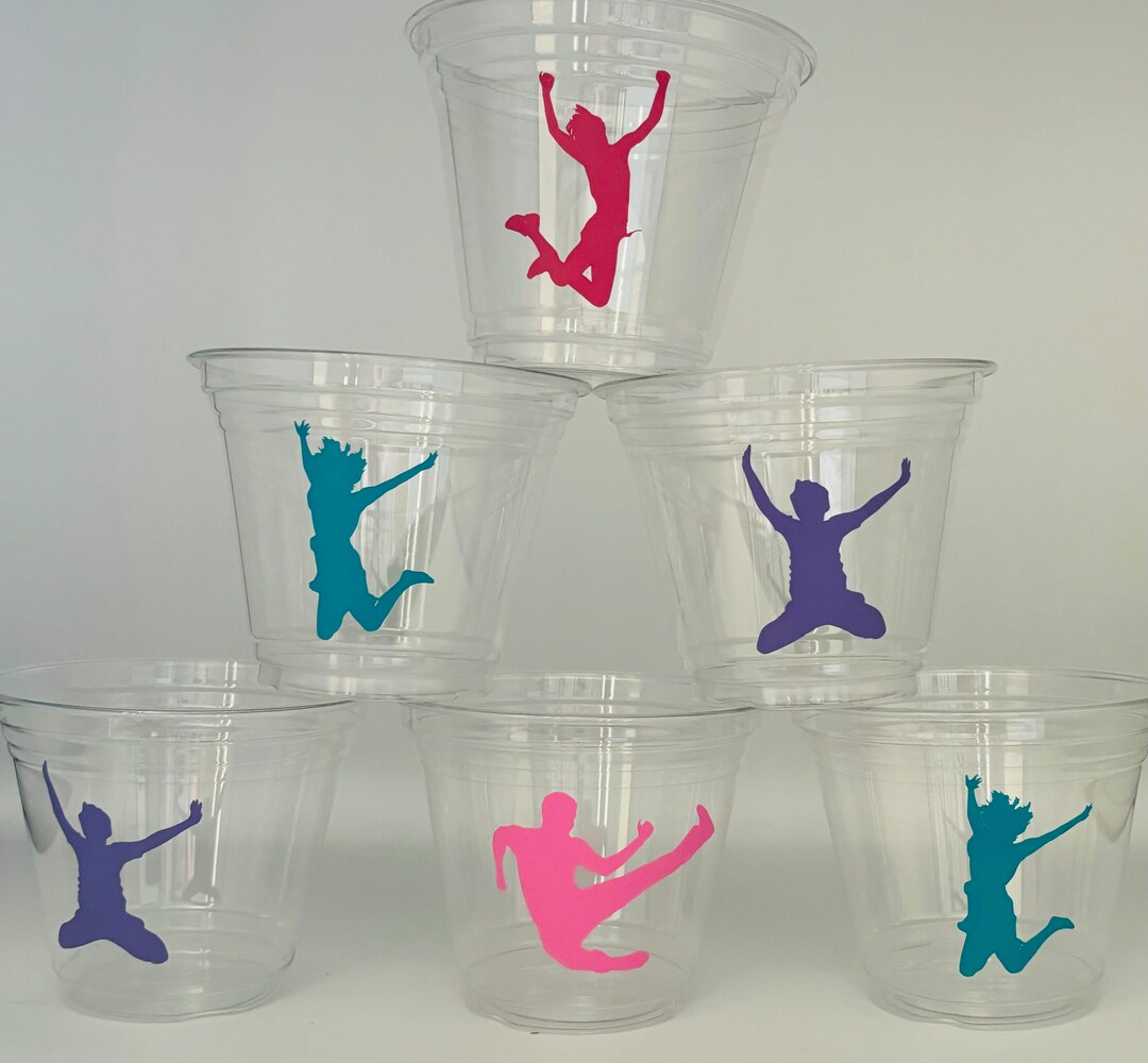 Jump Snack Cups, Jump House Party Cups, Jump Birthday Party, Bounce ...