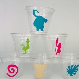 Moana Party Cups, Moana Birthday Party Cups, Maui Party cups, Maui Birthday Party, Moana Party Favors, Moana Party Supplies, Disposable