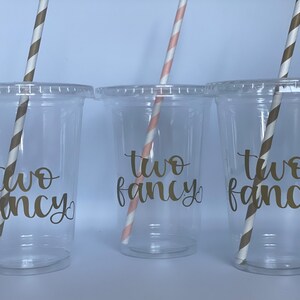 Two Fancy Party Cups, Princess Party Cups, Tea Party Cups, 2nd Birthday, Second Birthday, I&#39;m Two Fancy, Disposable, Party Favors