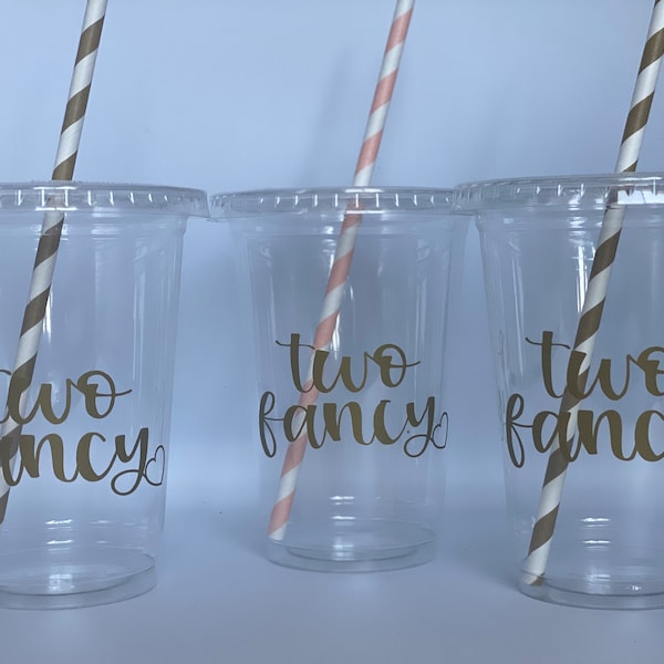 Two Fancy Party Cups, Princess Party Cups, Tea Party Cups, 2nd Birthday, Second Birthday, I'm Two Fancy, Disposable, Party Favors