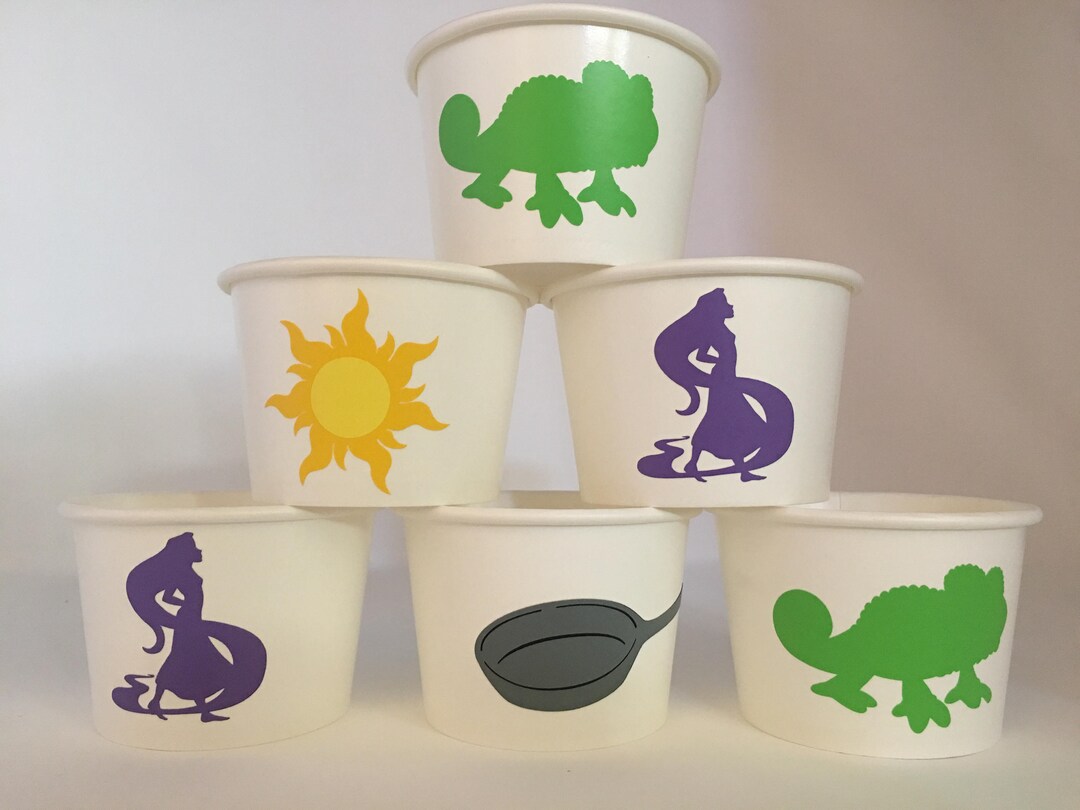 Tangled Party Snack Cups, Rapunzel Party Snack Cups, Tangled Birthday ...
