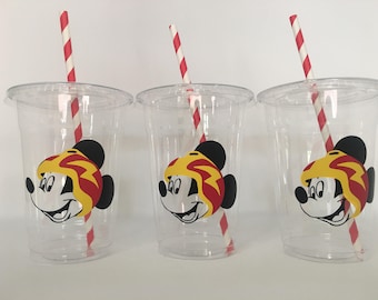 Mickey Roadster Racers Birthday party Cups, Mickey Roadster Racers Party Cups, Roadster Party Supplies, Mickey Mouse Party, Disposable