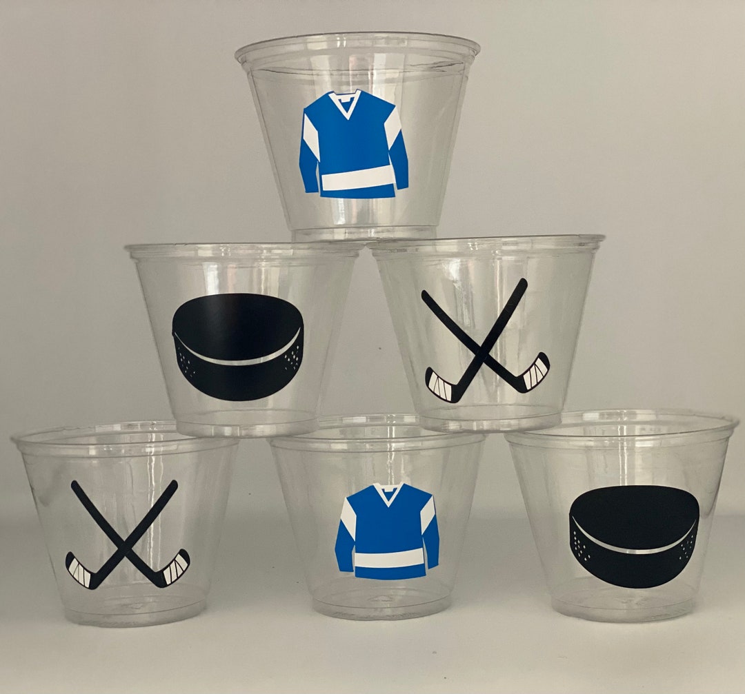 Hockey Party Snack Cups Hockey Birthday Party Snack Cups Etsy