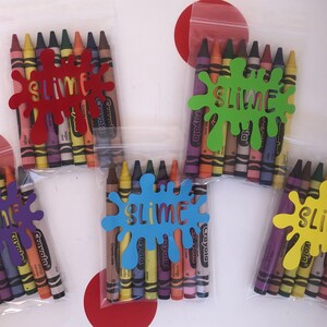 Slime Party Crayons, Slime Birthday Party favors, Slime Party Favors,Slime Party Supplies,Splash Party Cups, Slime Birthday Party, Art Party