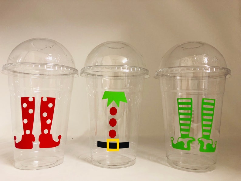Christmas Party Cups Elf Party Cups Elf Birthday Party Cups Elf Returning Party Cups Christmas Eve Party, Christmas Elf Party Cups