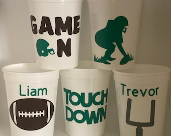 Football Party Cups, Football birthday Party cups, Football Party Supplies, Sports Party Cups, Sports party supplies