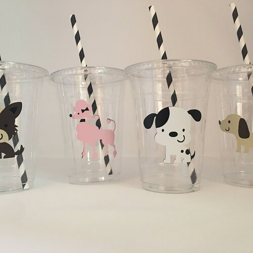 Puppy Birthday party cups, Dog party cups, Puppy Birthday Party, Dog baby Shower, Puppy Baby Shower,Party Supplies, Puppy Favors, Disposable