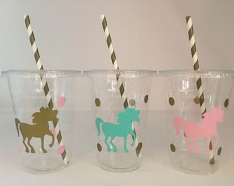 Unicorn party cups, Unicorn Birthday Party, Mystical Party, Unicorn Party Favors, Unicorn Baby shower Cups, Unicorn 1st Birthday Party