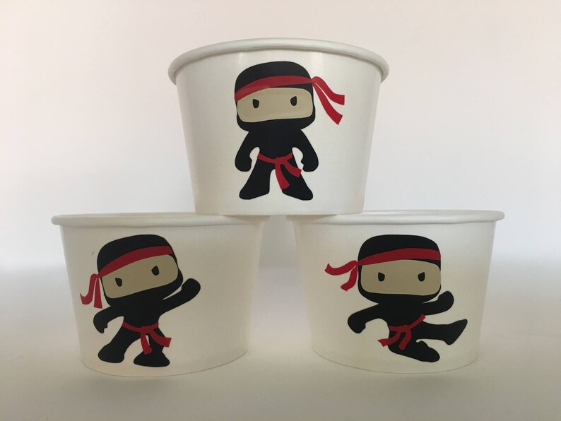 Ninja Party Snack Cups Ninja Birthday Party Snacks Ninja Etsy