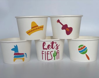 Fiesta party snack cups, cinco de Mayo party cups, cactus party, fiesta party, Taco Baby Shower, Taco Party Favors