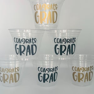 Graduation party cups, High School Graduation Party, Kindergarten Party Cups, Graduation Party Supplies, Grad Party Supplies, Party favors