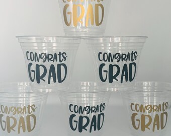 Graduation party cups, High School Graduation Party, Kindergarten Party Cups, Graduation Party Supplies, Grad Party Supplies, Party favors