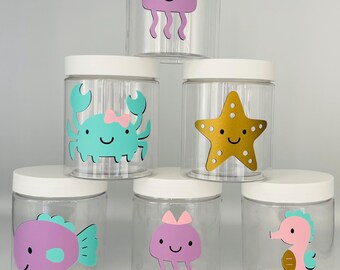Under the Sea Party, Ocean Party Favors, Under the sea baby shower, Fish Party Favor, Octopus party, Sea Animal Party Cups, Beach Party cups