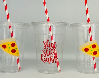Pizza party cups,Slice Slice Baby Party Cups, Cooking Party Cups, Pizza Birthday Party, Special Delivery,Pizza Party Supply, Disposable