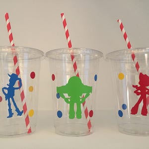 Toy Story Party cups, Toy Story Birthday Party, WoodyParty, Jessie Birthday Party, Toy Story Party Favors, Toy Story baby shower, Disposable image 4