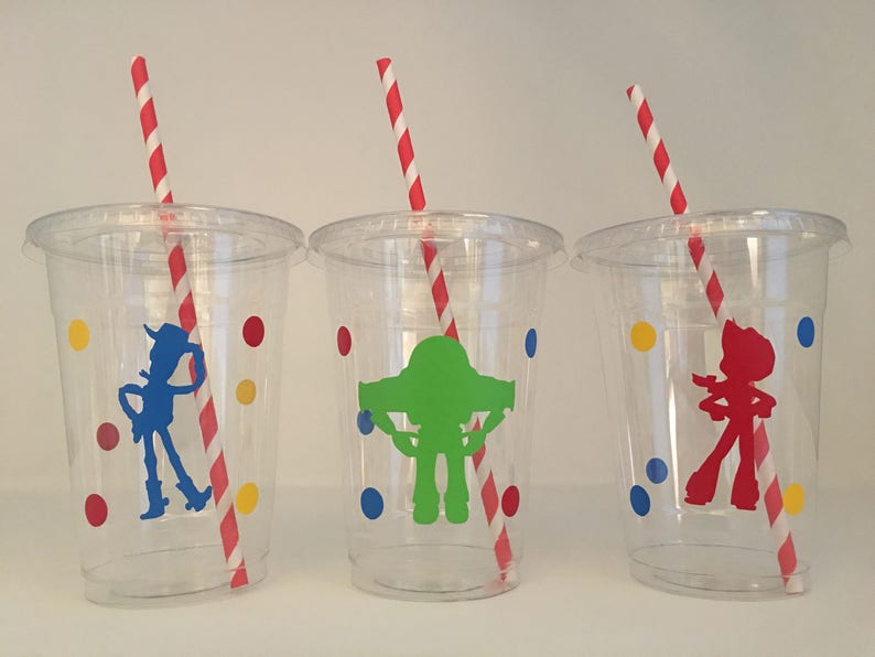 Toy Story Party cups, Toy Story Birthday Party, WoodyParty, Jessie Birthday Party, Toy Story Party Favors, Toy Story baby shower, Disposable image 4