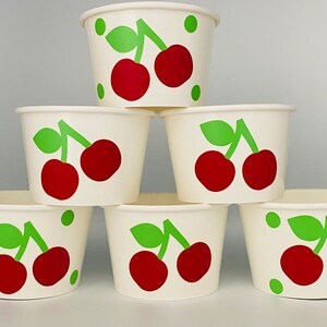 Cherry Party Cups, Cherry Birthday Cups, Cherry Baby shower cups, Cherry Party Favors, Fruit Party cups, Cherry Baby shower, Fruit Party