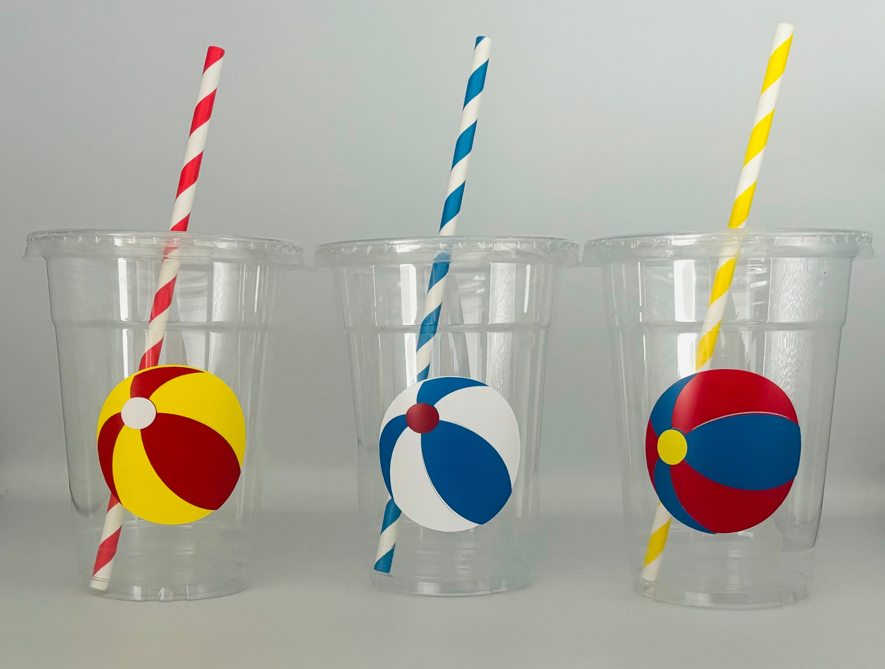 Beach Ball Party Cups, Beach Ball Party Favors, Beach Birthday party, Pool Party Cups, Pool Party Favors, Beach Baby Shower