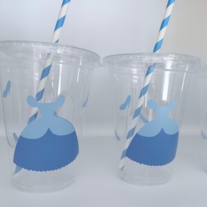 Vasos para fiesta de Cenicienta, fiesta de cumpleaños de Cenicienta, suministros para fiesta de Cenicienta, vasos desechables, regalos para fiesta de Cenicienta, princesa, zapato de cristal imagen 3