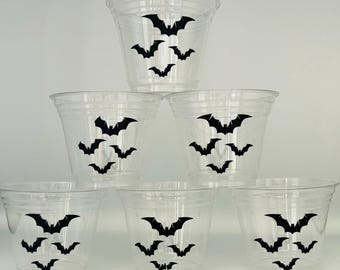 Bat Party Cups, Halloween Party Snack Cups, Spooky, Scary, Halloween Baby Shower, Halloween Party Supplies, baby Shower, School Party