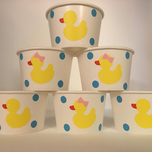 Rubber Duck Party Cups Duck Party Rubber Duck Baby Shower Etsy
