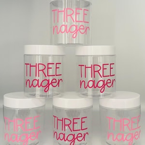 Threenager Party Favors, Little Miss Threenager, Turning 3 Party Favors, Third Birthday, Custom Third Birthday Party